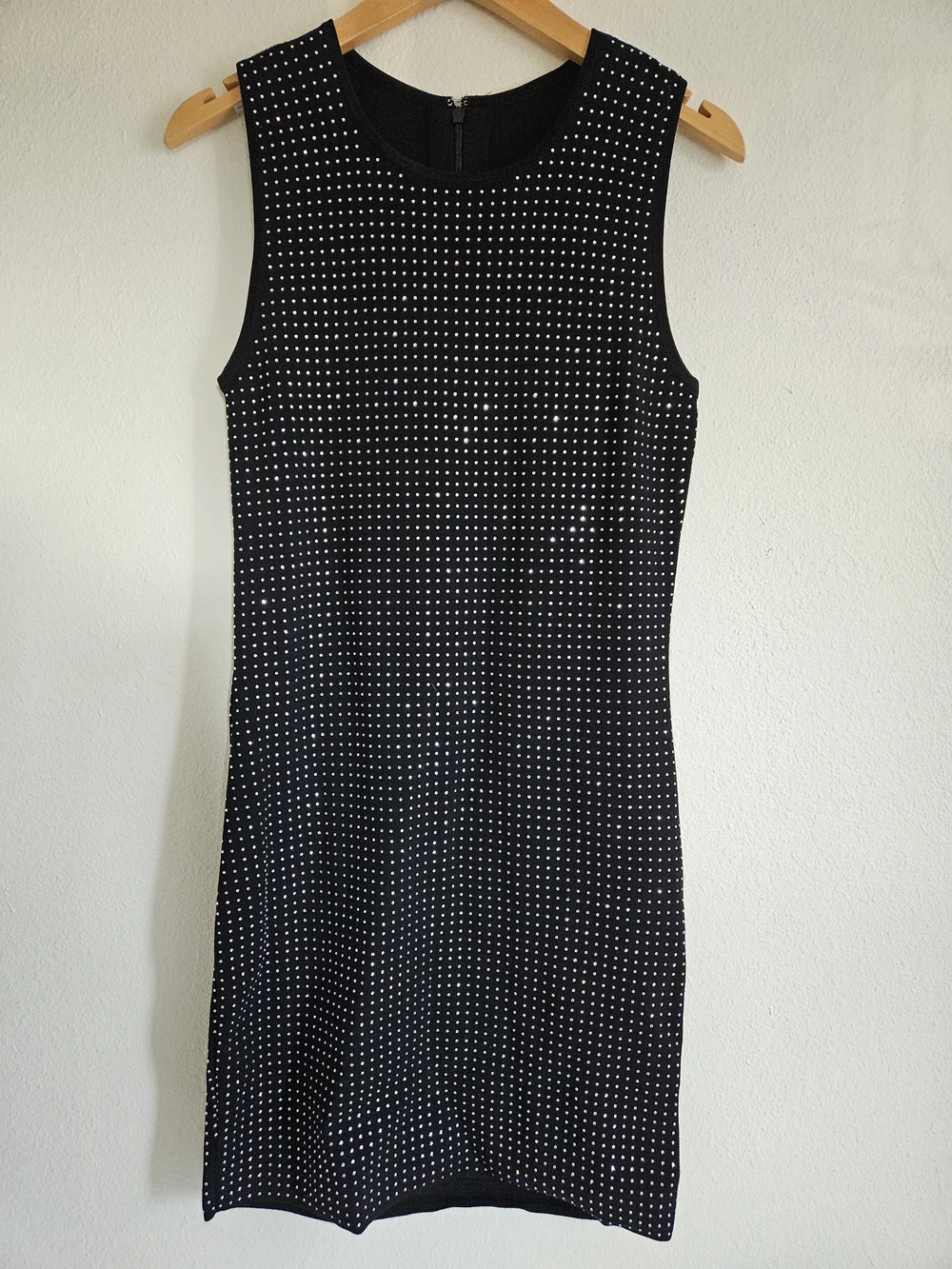 Michael Kors Classic Black Sleeveless Crystal Sparkle Shift Dress
